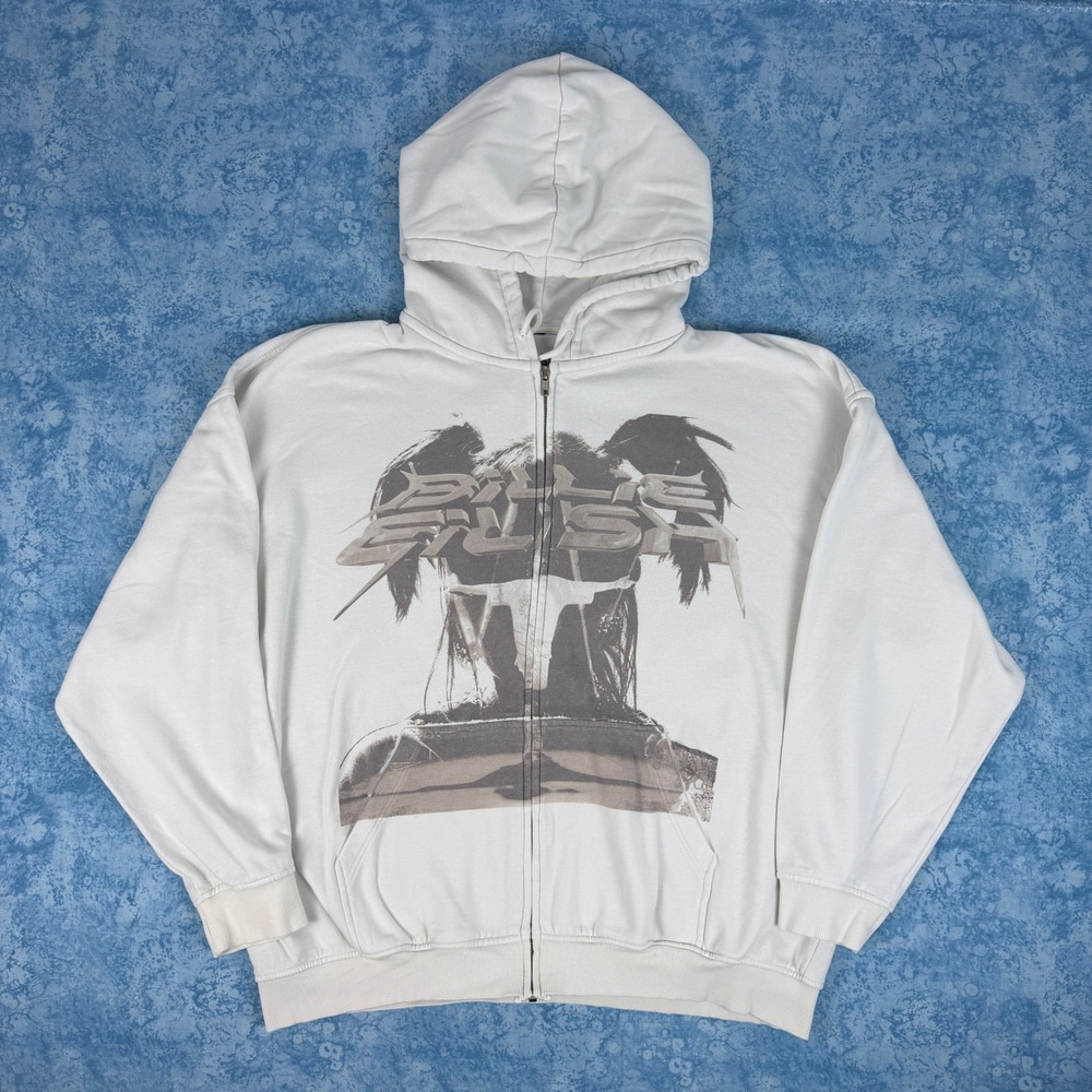 Billie Eilish x H&M Graphic Zip Up Hoodie Sweatshirt Mens Large 2023 Music